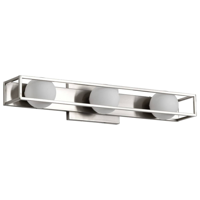 Vanity Nuvo 62-2253 Jenkins - 24 Inch 3 Light LED Vanity - Brushed Nickel with Frosted Glass Nuvo