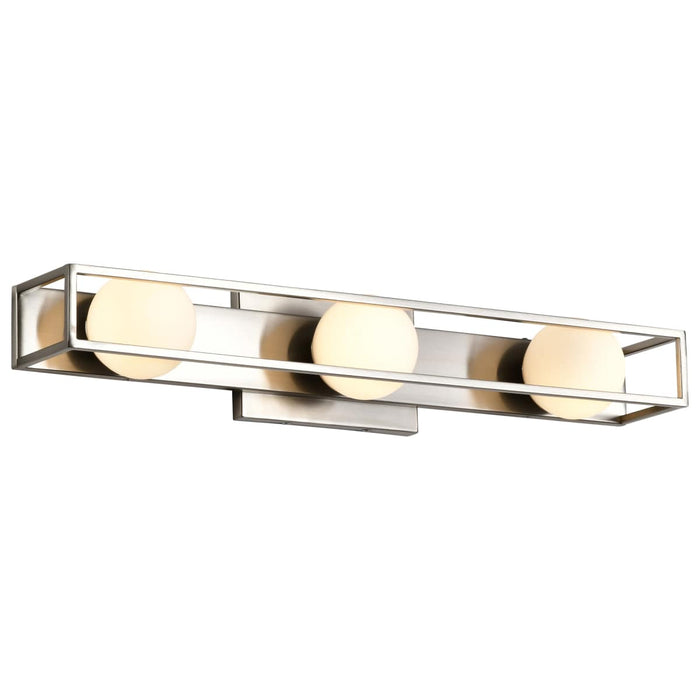 Vanity Nuvo 62-2253 Jenkins - 24 Inch 3 Light LED Vanity - Brushed Nickel with Frosted Glass Nuvo