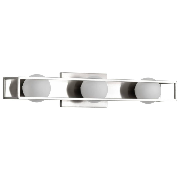Vanity Nuvo 62-2253 Jenkins - 24 Inch 3 Light LED Vanity - Brushed Nickel with Frosted Glass Nuvo