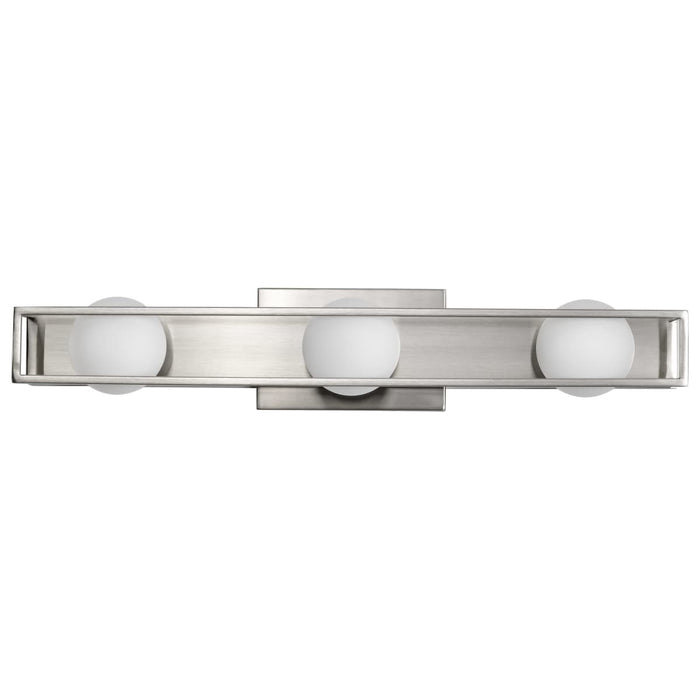 Vanity Nuvo 62-2253 Jenkins - 24 Inch 3 Light LED Vanity - Brushed Nickel with Frosted Glass Nuvo