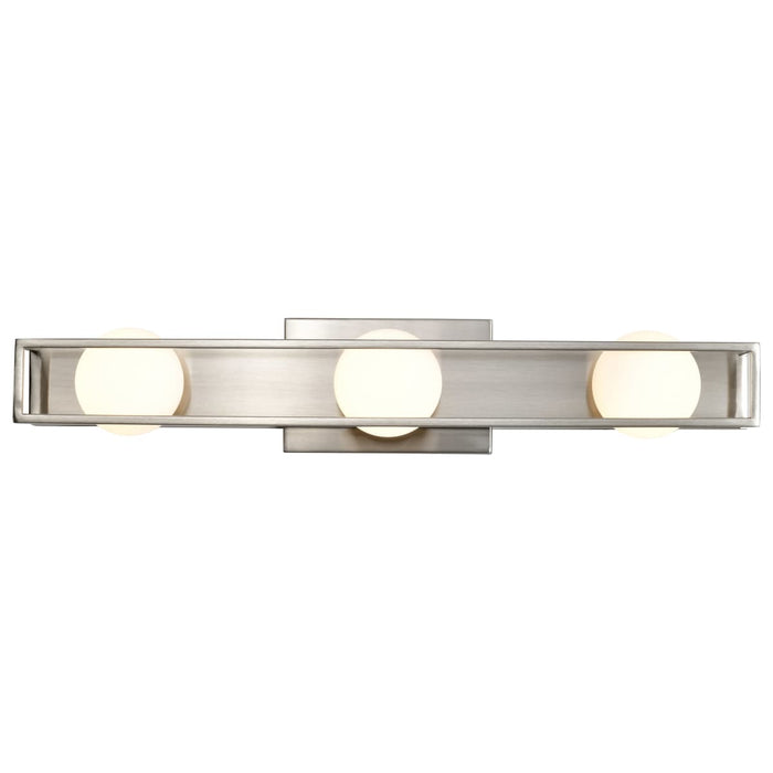 Vanity Nuvo 62-2253 Jenkins - 24 Inch 3 Light LED Vanity - Brushed Nickel with Frosted Glass Nuvo