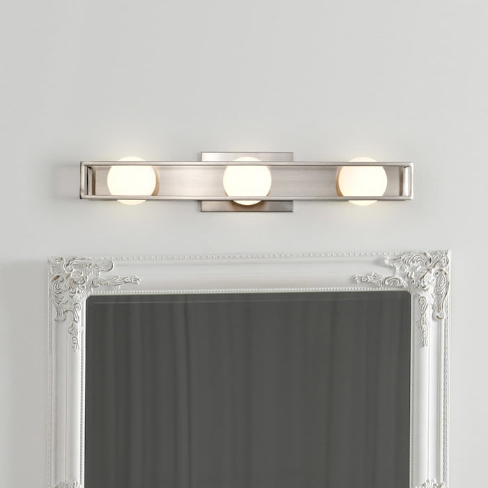 Vanity Nuvo 62-2253 Jenkins - 24 Inch 3 Light LED Vanity - Brushed Nickel with Frosted Glass Nuvo