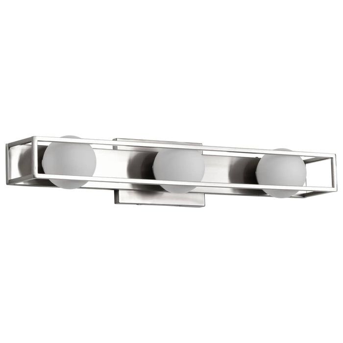 Vanity Nuvo 62-2253 Jenkins - 24 Inch 3 Light LED Vanity - Brushed Nickel with Frosted Glass Nuvo