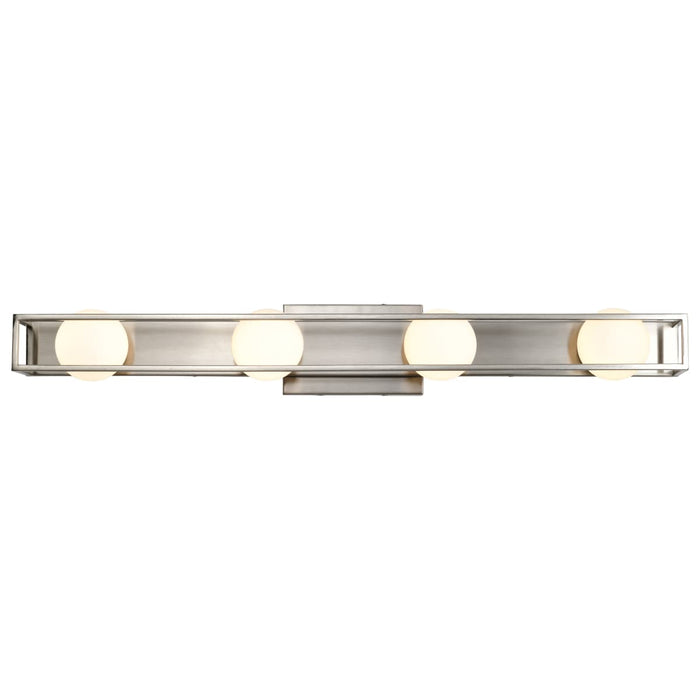 Vanity Nuvo 62-2254 Jenkins - 32 Inch 4 Light LED Vanity - Brushed Nickel with Frosted Glass Nuvo