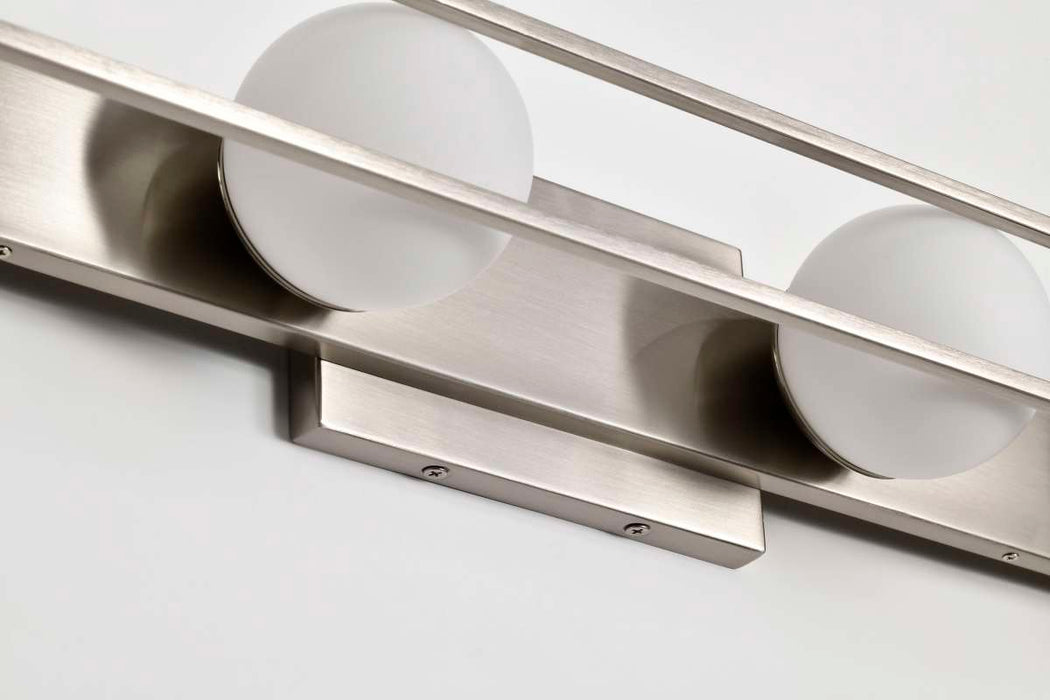 Vanity Nuvo 62-2254 Jenkins - 32 Inch 4 Light LED Vanity - Brushed Nickel with Frosted Glass Nuvo