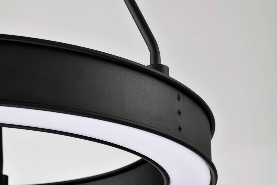 Pendant Nuvo 62-2261 Longford - 20 Inch LED Pendant - Textured Black - Acrylic Lens Nuvo