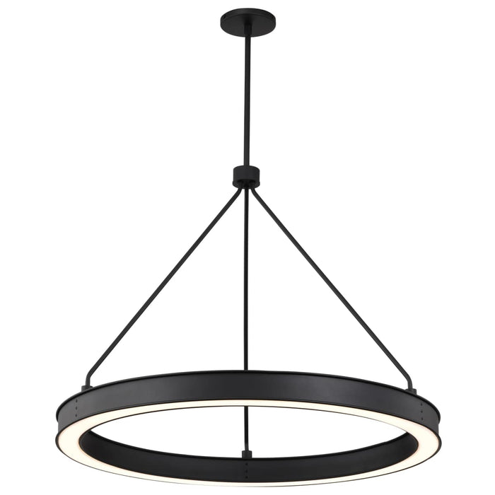 Pendant Nuvo 62-2262 Longford - 30 Inch LED Pendant - Textured Black - Acrylic Lens Nuvo