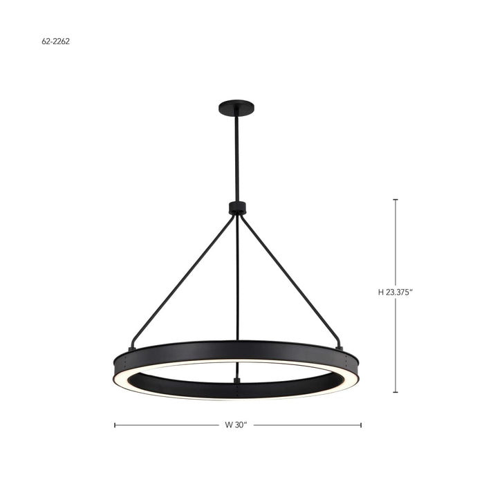 Pendant Nuvo 62-2262 Longford - 30 Inch LED Pendant - Textured Black - Acrylic Lens Nuvo