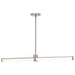 Island Pendant Nuvo 62-2272 Bowman - 36 Inch LED Island Pendant - Brushed Nickel - Acrylic Lens Nuvo