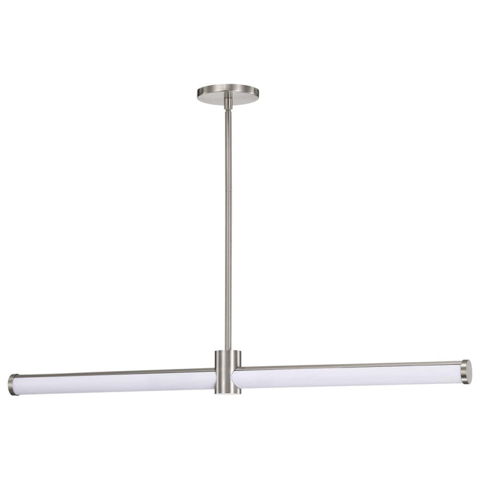 Island Pendant Nuvo 62-2272 Bowman - 36 Inch LED Island Pendant - Brushed Nickel - Acrylic Lens Nuvo