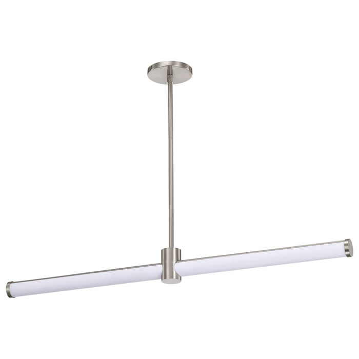 Island Pendant Nuvo 62-2272 Bowman - 36 Inch LED Island Pendant - Brushed Nickel - Acrylic Lens Nuvo