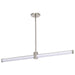 Island Pendant Nuvo 62-2272 Bowman - 36 Inch LED Island Pendant - Brushed Nickel - Acrylic Lens Nuvo