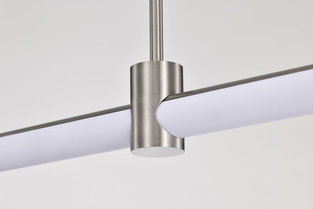 Island Pendant Nuvo 62-2272 Bowman - 36 Inch LED Island Pendant - Brushed Nickel - Acrylic Lens Nuvo