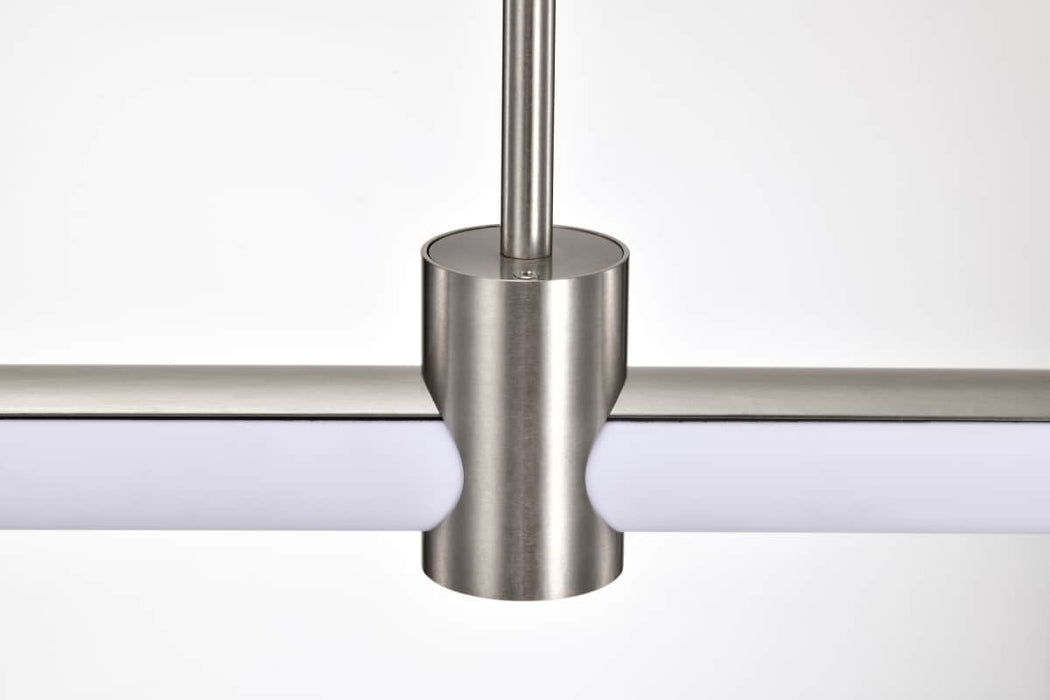Island Pendant Nuvo 62-2272 Bowman - 36 Inch LED Island Pendant - Brushed Nickel - Acrylic Lens Nuvo