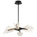 Chandelier Nuvo 62-2281 Sedona - 28 Inch 6 Light LED Chandelier - Matte Black - Silk Screened Acrylic Lens Nuvo