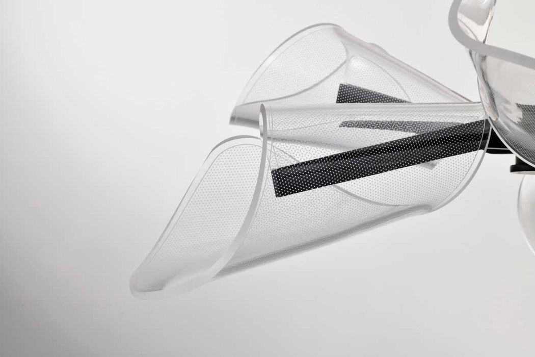 Chandelier Nuvo 62-2281 Sedona - 28 Inch 6 Light LED Chandelier - Matte Black - Silk Screened Acrylic Lens Nuvo