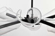 Chandelier Nuvo 62-2281 Sedona - 28 Inch 6 Light LED Chandelier - Matte Black - Silk Screened Acrylic Lens Nuvo