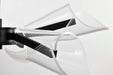 Chandelier Nuvo 62-2281 Sedona - 28 Inch 6 Light LED Chandelier - Matte Black - Silk Screened Acrylic Lens Nuvo