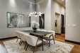 Chandelier Nuvo 62-2281 Sedona - 28 Inch 6 Light LED Chandelier - Matte Black - Silk Screened Acrylic Lens Nuvo