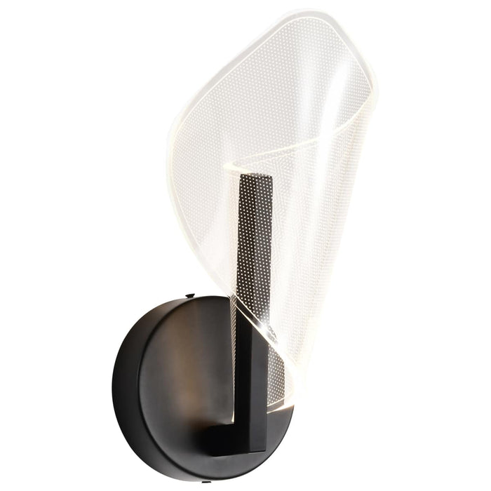 Sconce Nuvo 62-2282 Sedona - 13 Inch LED Sconce - Matte Black - Silk Screened Acrylic Lens Nuvo