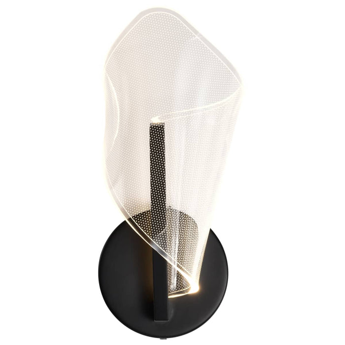 Sconce Nuvo 62-2282 Sedona - 13 Inch LED Sconce - Matte Black - Silk Screened Acrylic Lens Nuvo