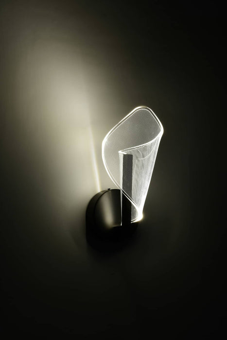 Sconce Nuvo 62-2282 Sedona - 13 Inch LED Sconce - Matte Black - Silk Screened Acrylic Lens Nuvo