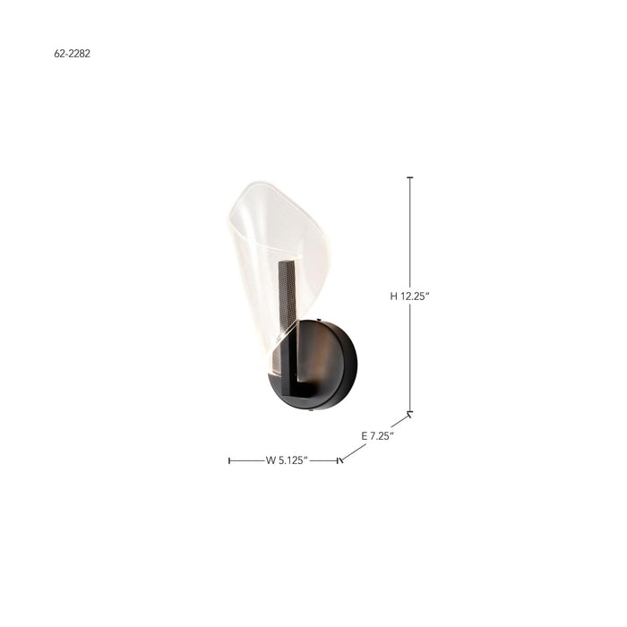 Sconce Nuvo 62-2282 Sedona - 13 Inch LED Sconce - Matte Black - Silk Screened Acrylic Lens Nuvo