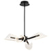 Chandelier Nuvo 62-2283 Sedona - 27 Inch 4 Light LED Chandelier - Matte Black - Silk Screened Acrylic Lens Nuvo