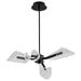 Chandelier Nuvo 62-2283 Sedona - 27 Inch 4 Light LED Chandelier - Matte Black - Silk Screened Acrylic Lens Nuvo