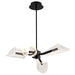 Chandelier Nuvo 62-2283 Sedona - 27 Inch 4 Light LED Chandelier - Matte Black - Silk Screened Acrylic Lens Nuvo