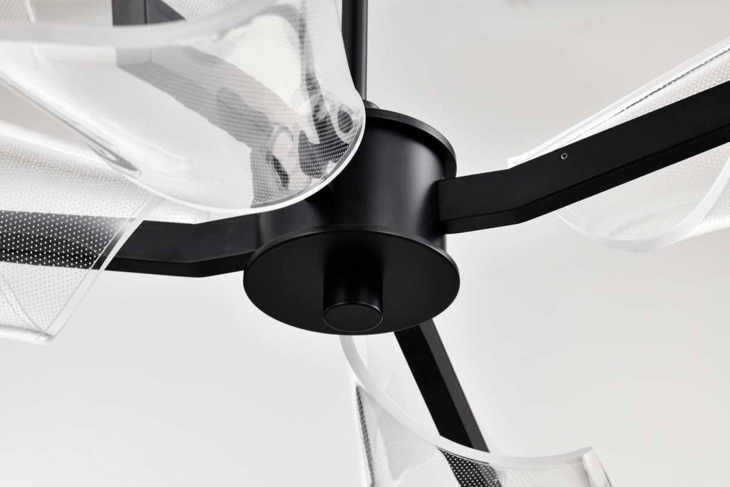 Chandelier Nuvo 62-2283 Sedona - 27 Inch 4 Light LED Chandelier - Matte Black - Silk Screened Acrylic Lens Nuvo