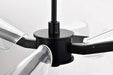Chandelier Nuvo 62-2283 Sedona - 27 Inch 4 Light LED Chandelier - Matte Black - Silk Screened Acrylic Lens Nuvo