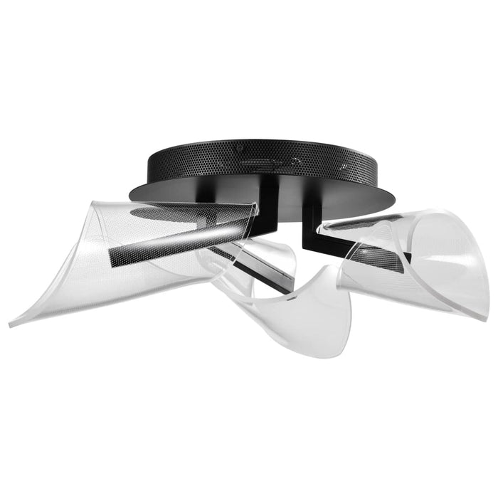 Flush Mount Nuvo 62-2284 Sedona - 22 Inch LED Flush Mount - Matte Black - Silk Screened Acrylic Lens Nuvo