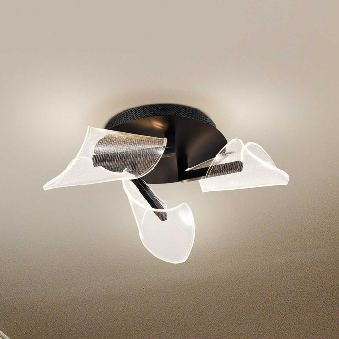 Flush Mount Nuvo 62-2284 Sedona - 22 Inch LED Flush Mount - Matte Black - Silk Screened Acrylic Lens Nuvo