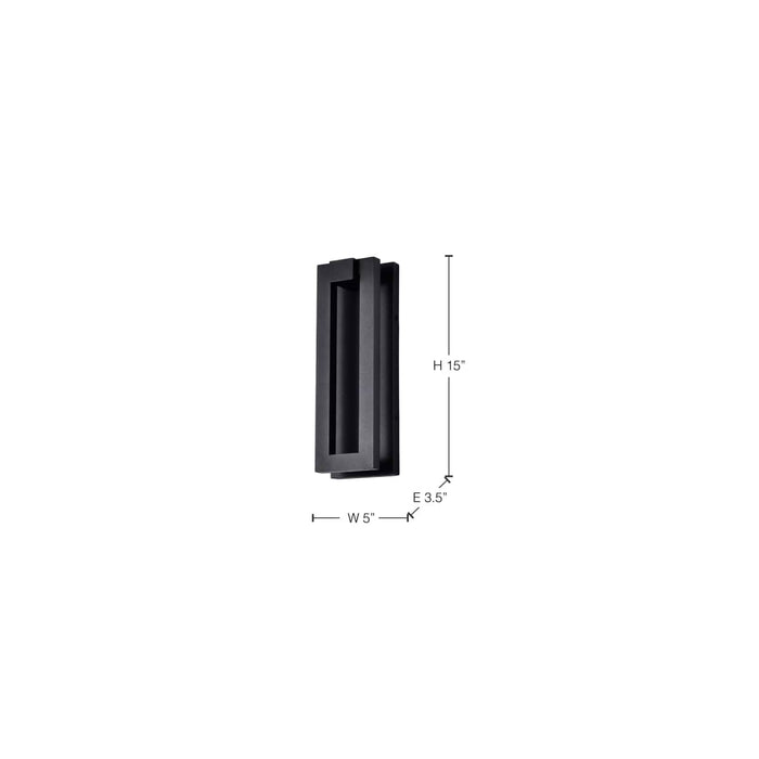 Sconce Nuvo 62-2301 Crew - 32 Watt - 15 Inch LED Outdoor Sconce - Sand Black Finish Nuvo