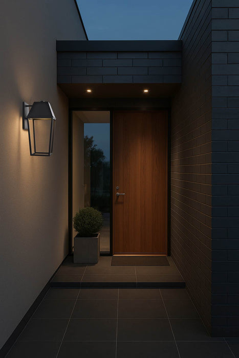 Wall Lantern Nuvo 62-2311 Colt - 10 Watt - LED Medium Outdoor Lantern - Matte Black Finish Nuvo