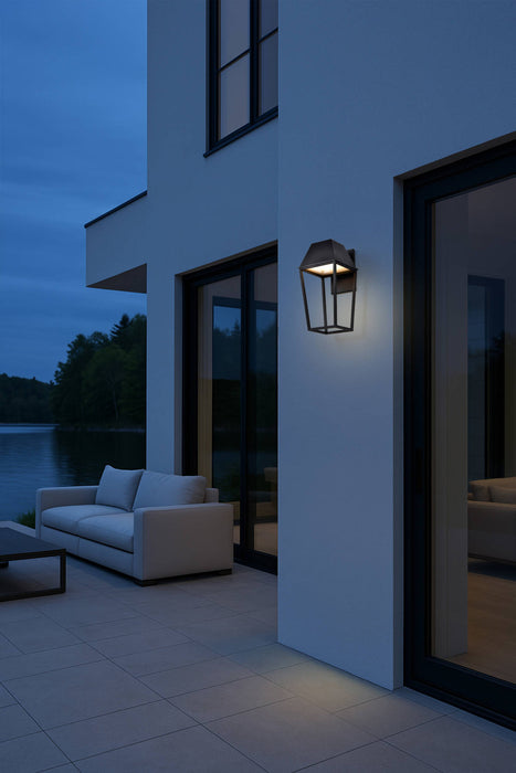 Wall Lantern Nuvo 62-2312 Colt - 10 Watt - LED Large Outdoor Lantern - Matte Black Finish Nuvo