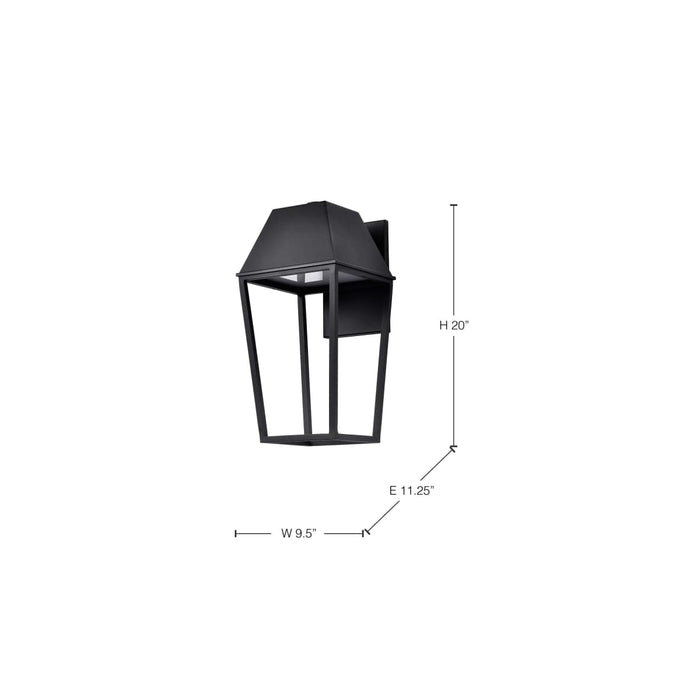 Wall Lantern Nuvo 62-2312 Colt - 10 Watt - LED Large Outdoor Lantern - Matte Black Finish Nuvo