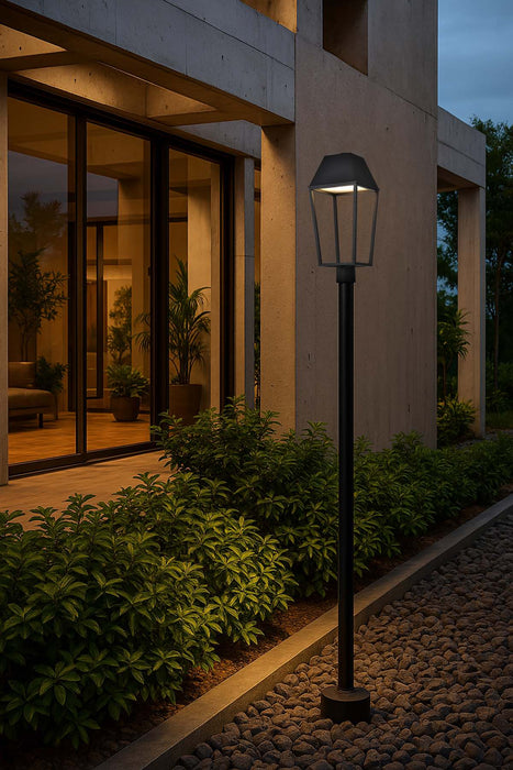 Post Lantern Nuvo 62-2313 Colt - 10 Watt - LED Outdoor Post Lantern - Matte Black Finish Nuvo
