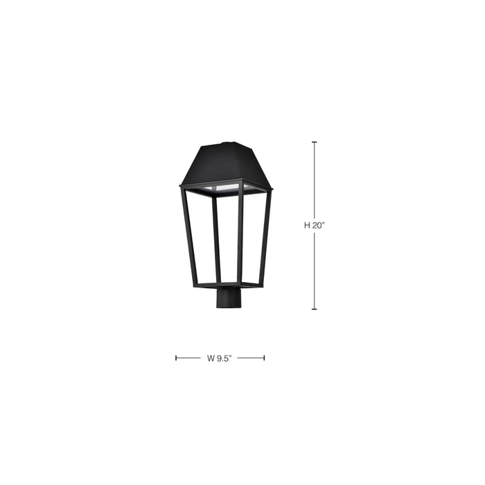 Post Lantern Nuvo 62-2313 Colt - 10 Watt - LED Outdoor Post Lantern - Matte Black Finish Nuvo