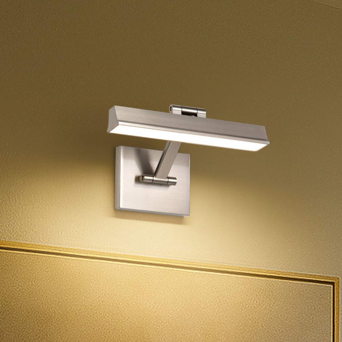 Vanity Nuvo 62-2321 Hazel - 1 Foot LED Picture Light - 3 CCT Selectable - Brushed Nickel Finish - Acrylic Lens Nuvo
