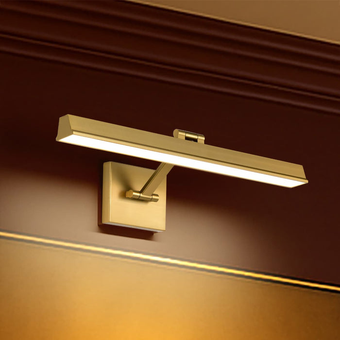 Vanity Nuvo 62-2327 Hazel - 2 Foot LED Picture Light - 3 CCT Selectable - Vintage Brass Finish - Acrylic Lens Nuvo