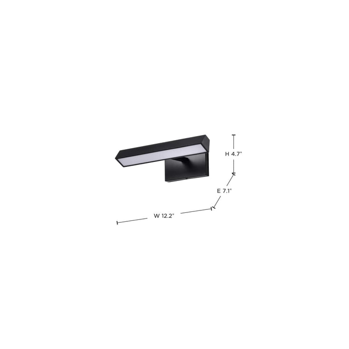 Vanity Nuvo 62-2335 Mila - 1 Foot LED Picture Light - 3 CCT Selectable - Black Finish - Acrylic Lens Nuvo