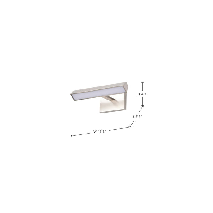 Vanity Nuvo 62-2336 Mila - 1 Foot LED Picture Light - 3 CCT Selectable - Brushed Nickel Finish - Acrylic Lens Nuvo