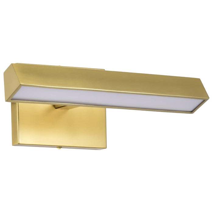 Vanity Nuvo 62-2337 Mila - 1 Foot LED Picture Light - 3 CCT Selectable - Vintage Brass Finish - Acrylic Lens Nuvo
