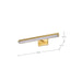 Vanity Nuvo 62-2342 Mila - 2 Foot LED Picture Light - 3 CCT Selectable - Vintage Brass Finish - Acrylic Lens Nuvo