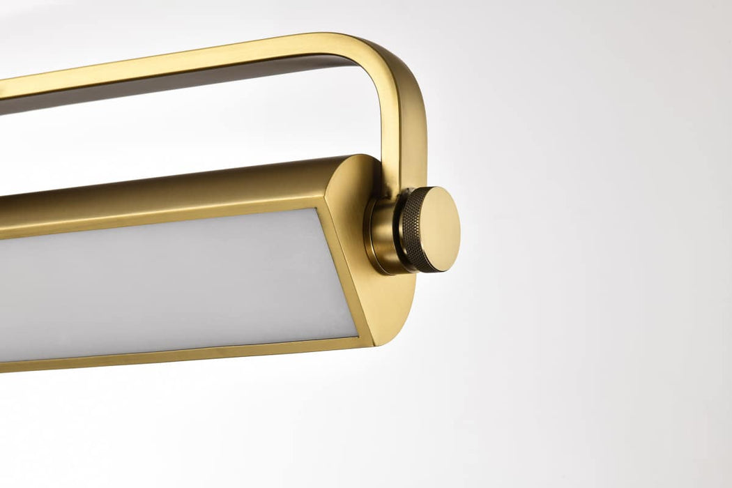 Vanity Nuvo 62-2352 Auden - 18 Inch LED Vanity - 3 CCT Selectable - Vintage Brass Finish - Acrylic Lens Nuvo