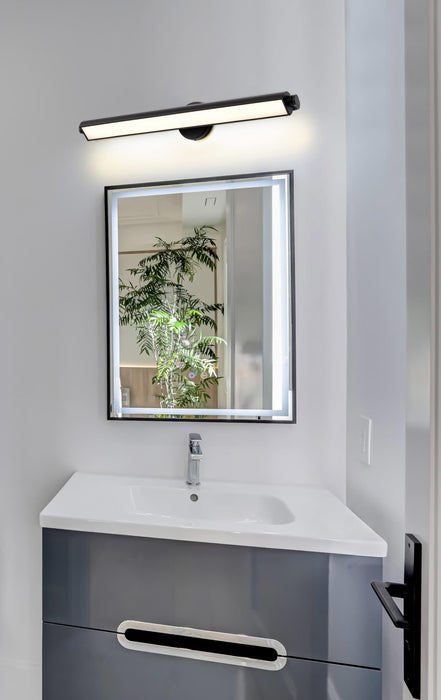 Vanity Nuvo 62-2355 Auden - 24 Inch LED Vanity - 3 CCT Selectable - Black Finish - Acrylic Lens Nuvo