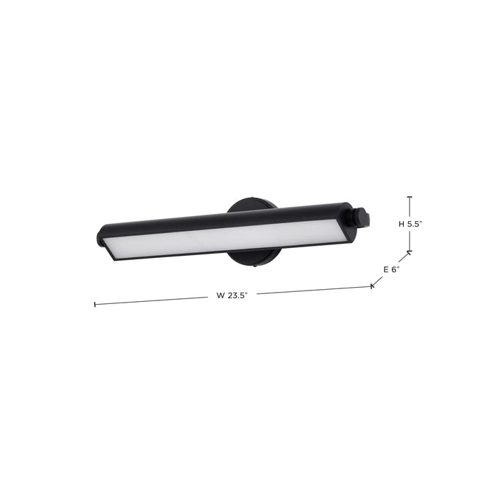 Vanity Nuvo 62-2355 Auden - 24 Inch LED Vanity - 3 CCT Selectable - Black Finish - Acrylic Lens Nuvo