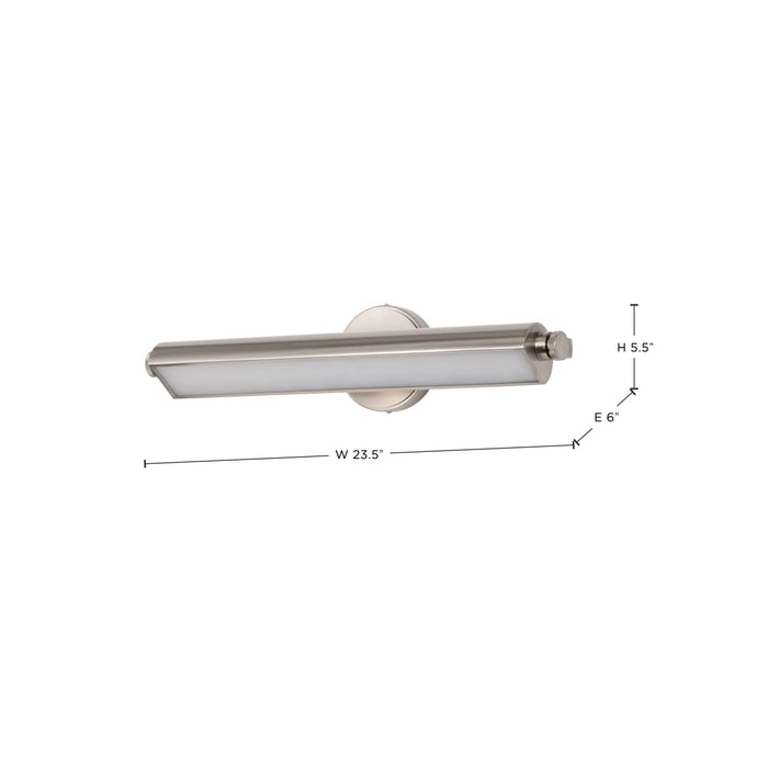 Vanity Nuvo 62-2356 Auden - 24 Inch LED Vanity - 3 CCT Selectable - Brushed Nickel Finish - Acrylic Lens Nuvo